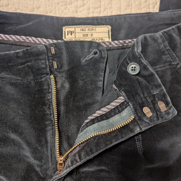 Free People dark green velvet flare size 31 - Picture 3 of 10